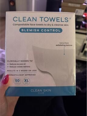 Clean Skin Club Clean Towels Blemish Control XL 50ct - New